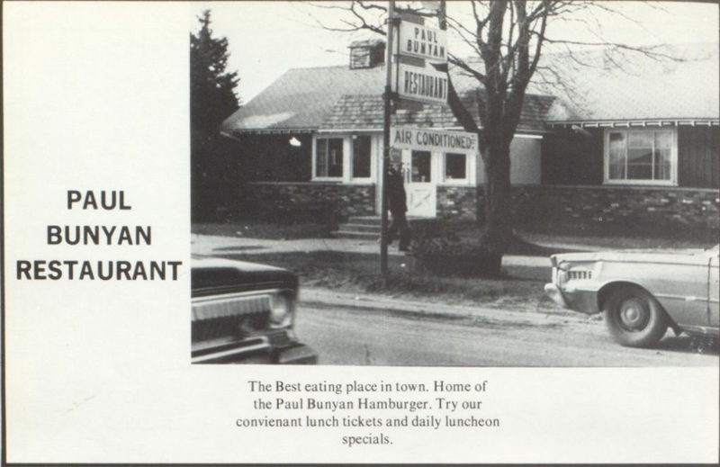 Paul Bunyan Restaurant - 1975 Yearbook Ad